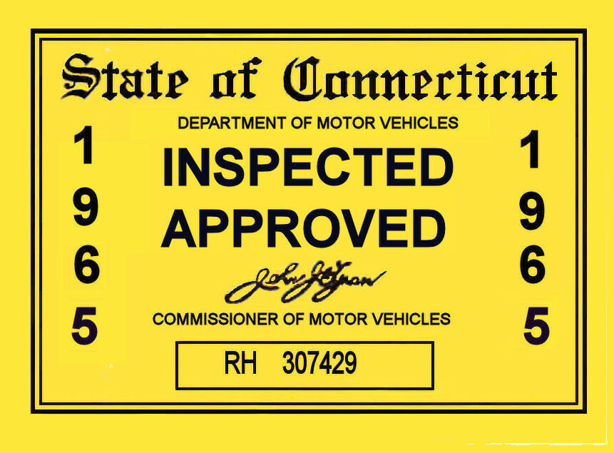 (image for) 1965 Connecticut Inspection sticker